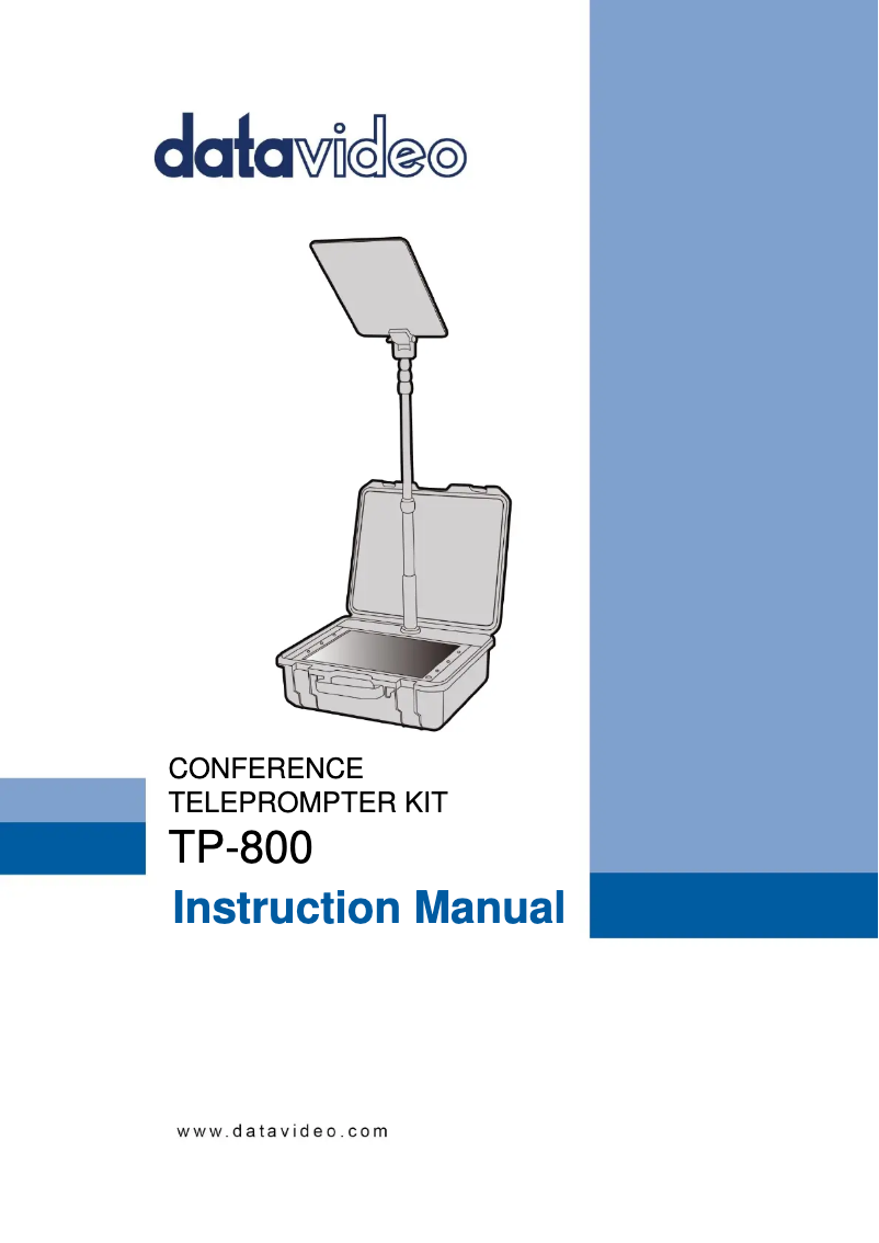 Page n°1 - Manuel utilisateur DataVideo TP-800