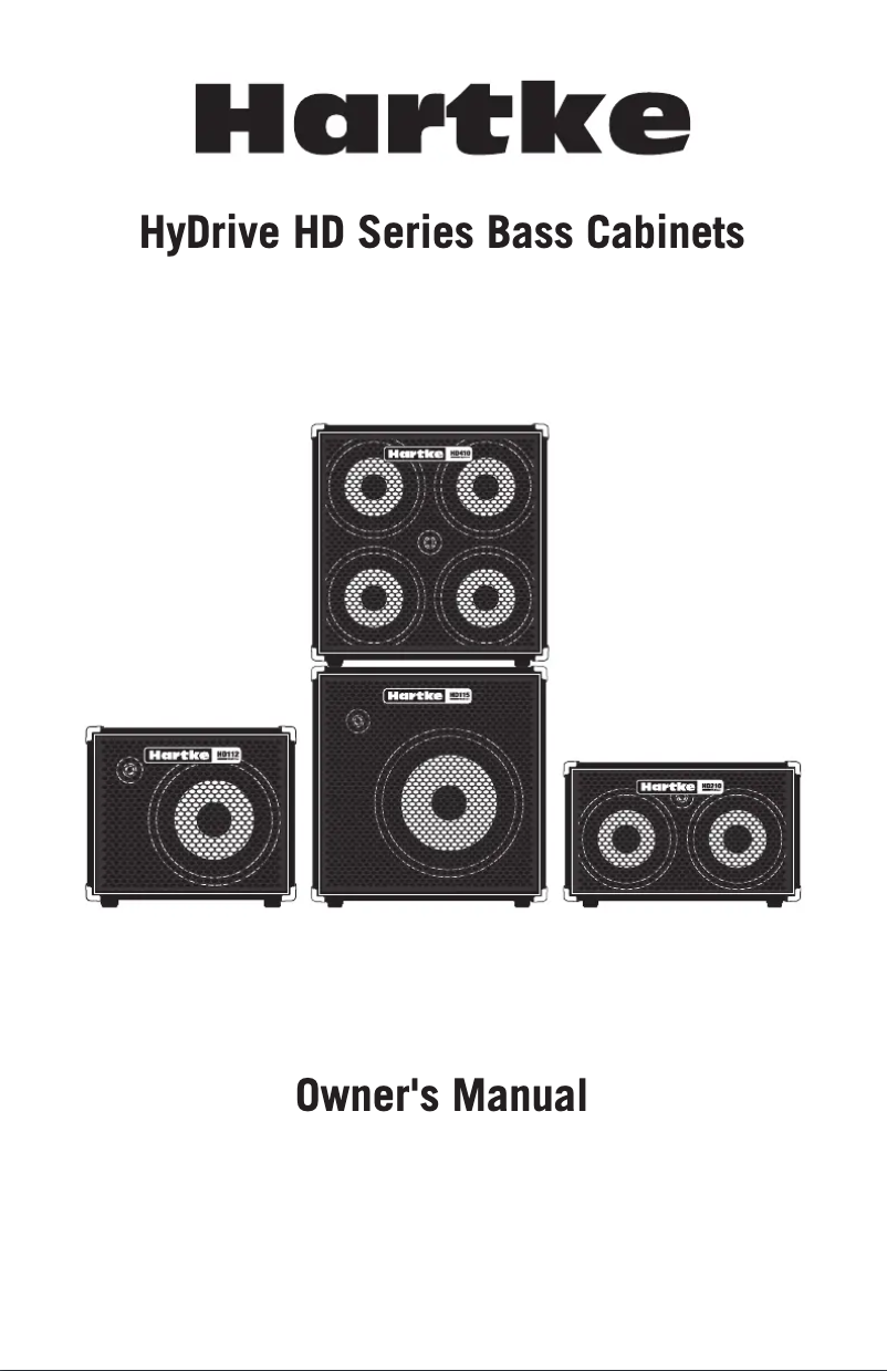 Page n°1 - Manuel utilisateur Hartke HyDrive HD210