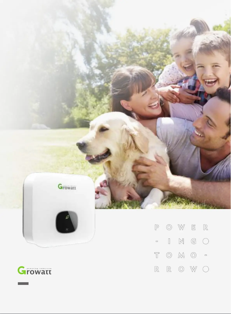 Page 1 de la notice Manuel utilisateur Growatt MIN 5000TL-XH