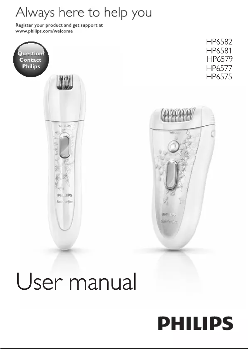 Page n°1 - Manuel utilisateur Philips SatinPerfect HP6582