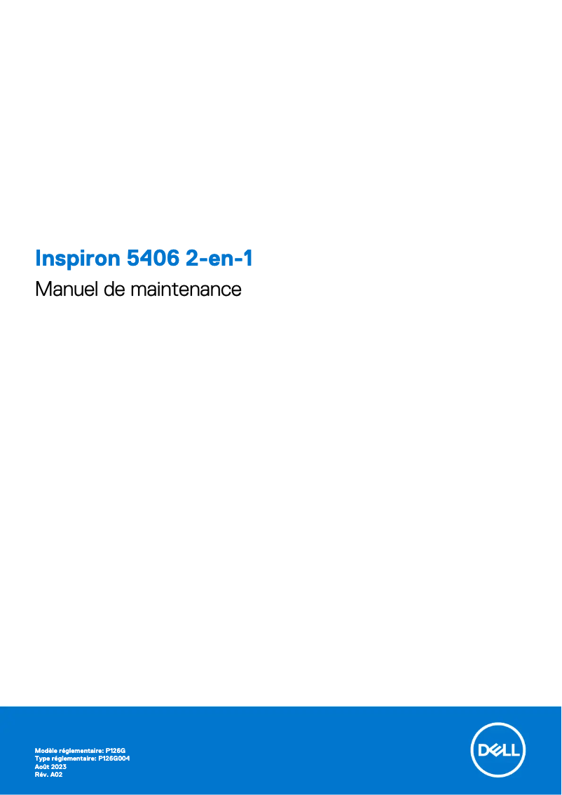 Page 1 de la notice Manuel utilisateur Dell Inspiron 5406