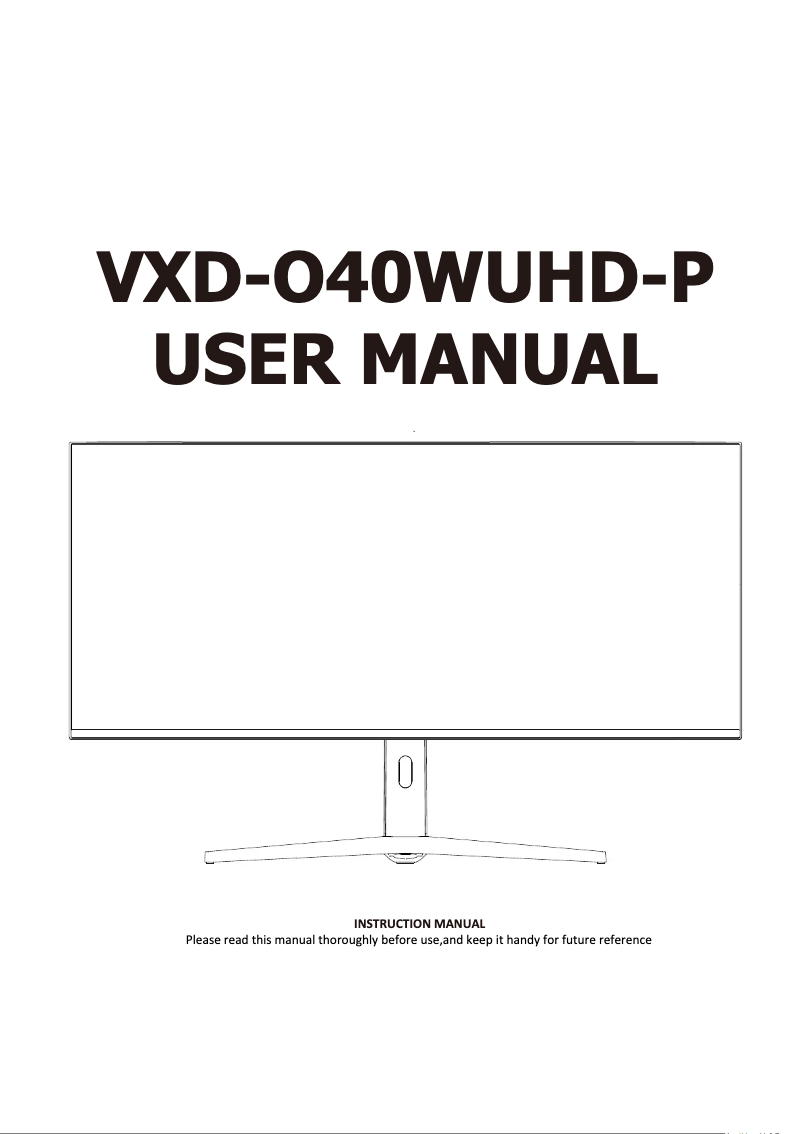 Image de la première page du manuel de l'appareil VXD-O40WUHD-P