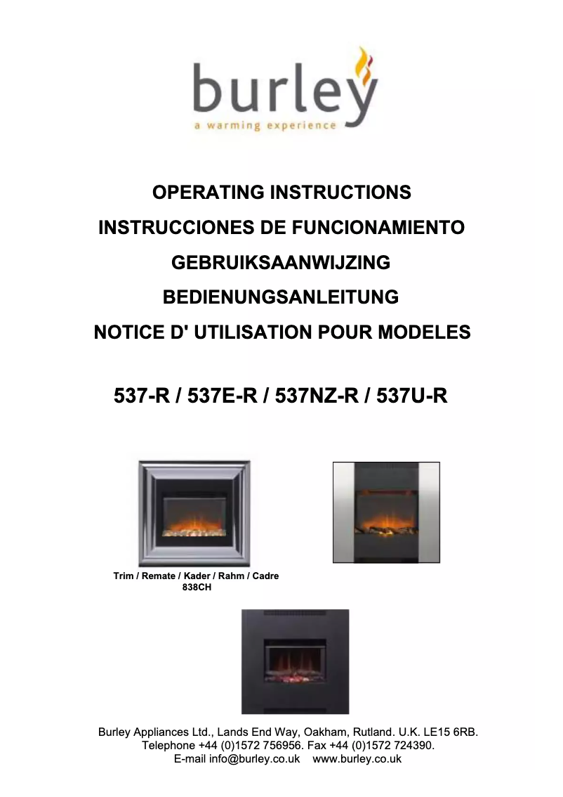 Page 1 de la notice Manuel utilisateur Burley 537E-R