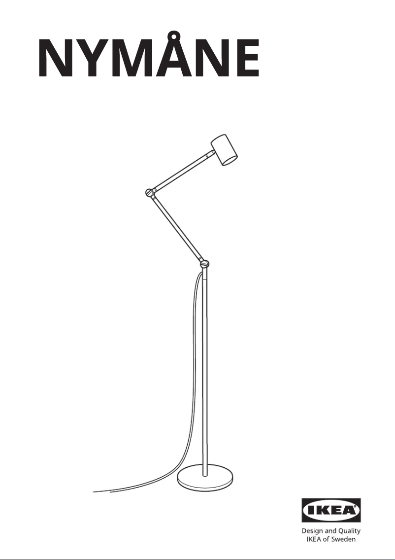 Page 1 de la notice Manuel utilisateur Ikea NYMÅNE 505.365.32