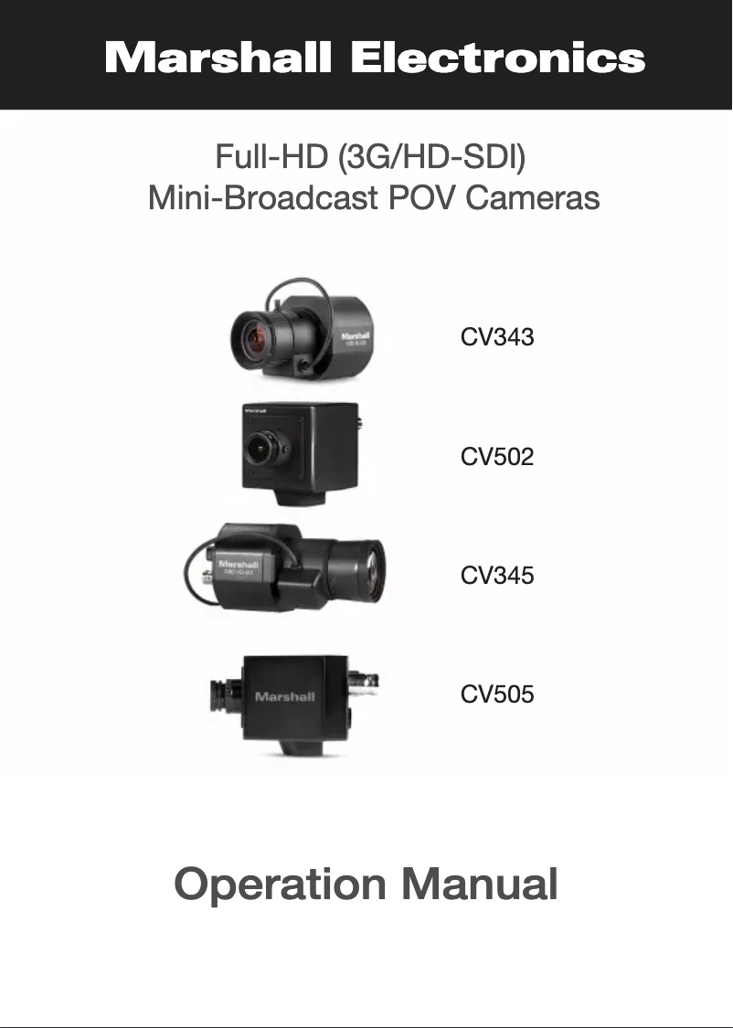 Page n°1 - Manuel utilisateur Marshall CV343-CS