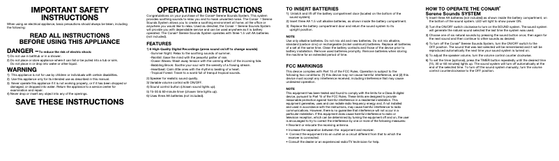 Image de la première page du manuel de l'appareil SU9