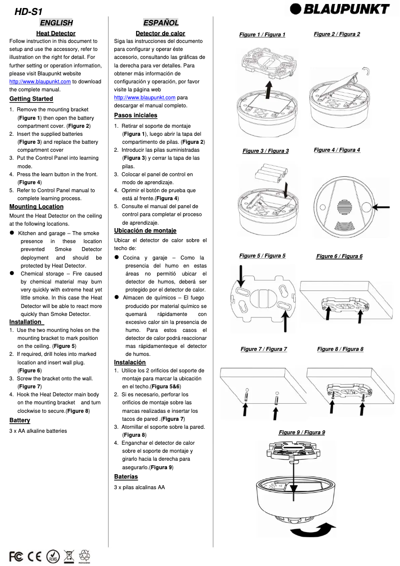 Page 1 de la notice Manuel utilisateur Blaupunkt HD-S1