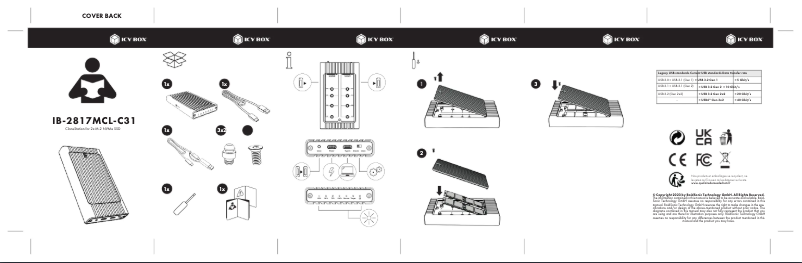 Page 1 de la notice Manuel utilisateur Icy Box IB-2817MCL-C31