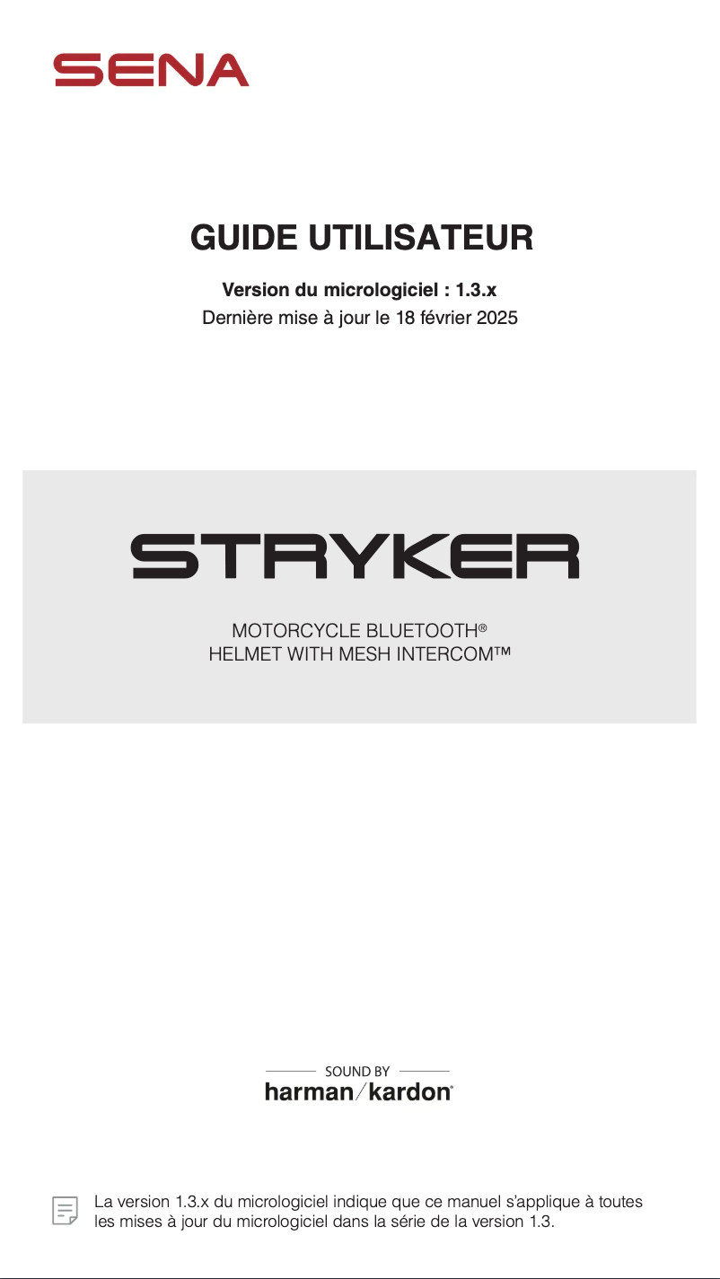 Image de la première page du manuel de l'appareil Stryker