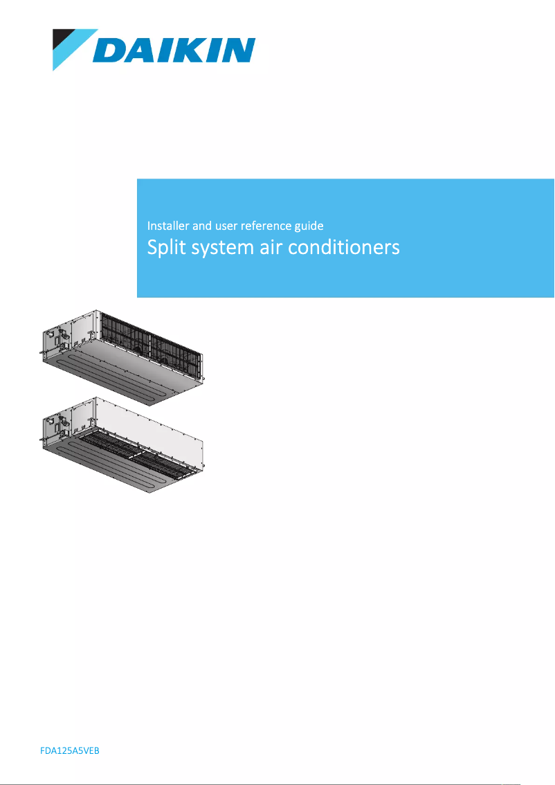 Página 1 del manual Guía de instalación Daikin FDA125A5VEB