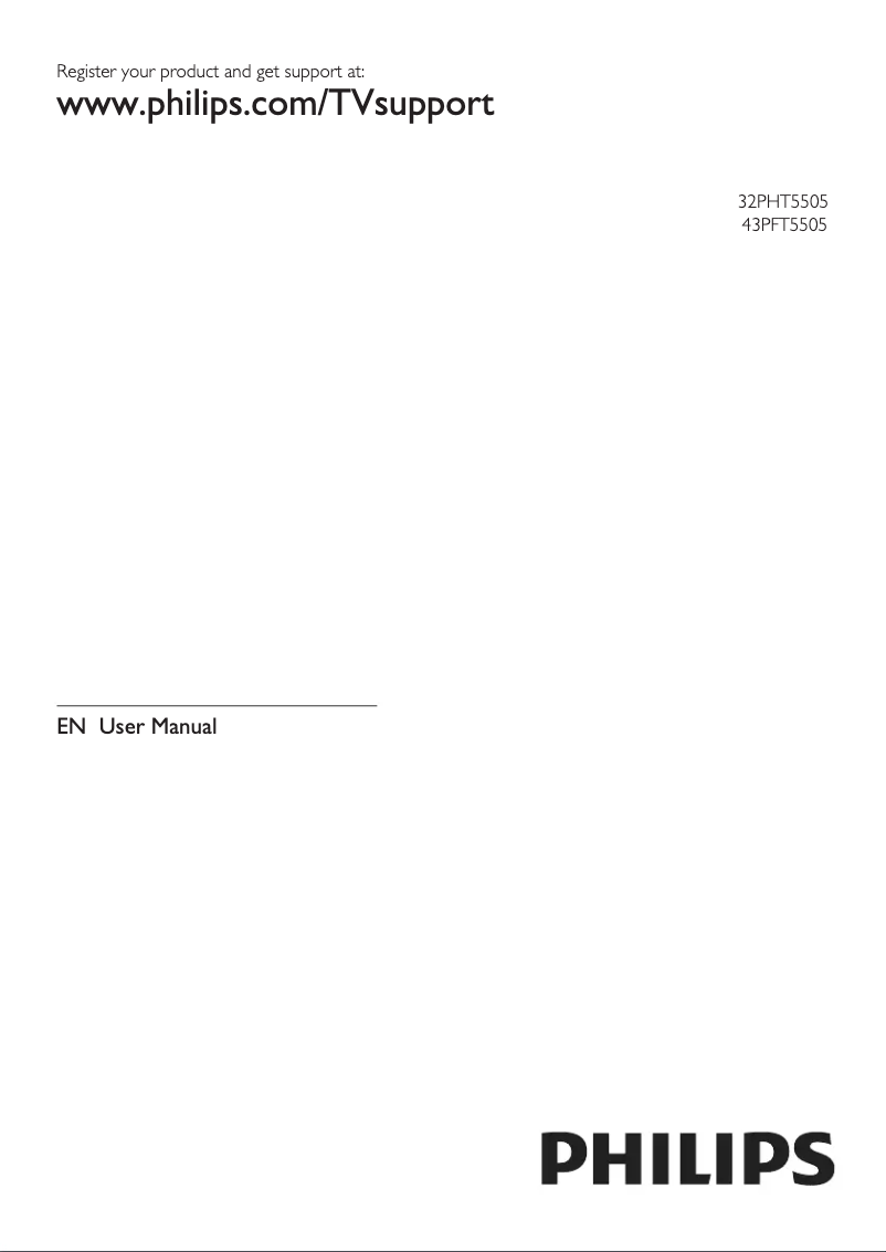 Page n°1 - Manuel utilisateur Philips 43PFD5505