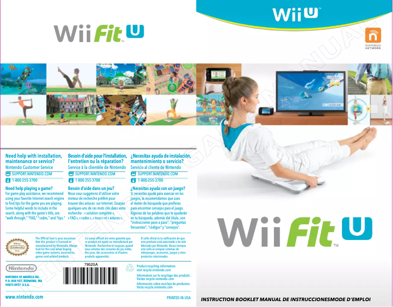 Page 1 de la notice Manuel utilisateur Nintendo Wii Fit U (Wii U)