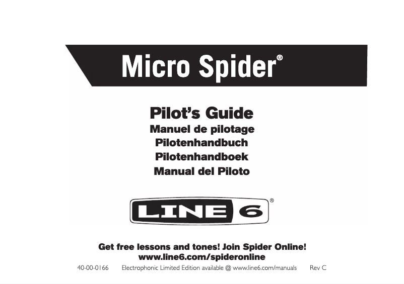 Image de la première page du manuel de l'appareil Micro Spider
