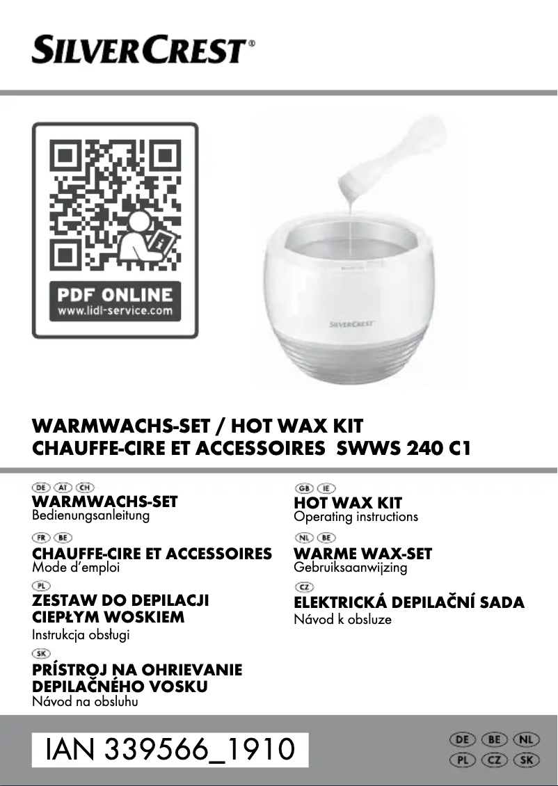 Page 1 de la notice Manuel utilisateur SilverCrest SWWS 240 C1