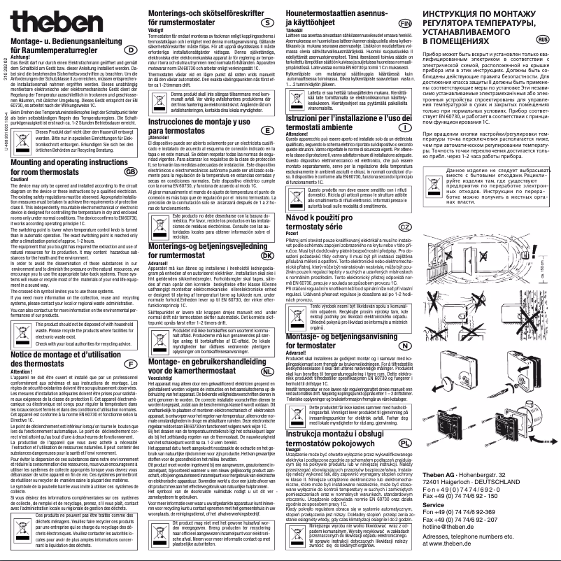 Page n°1 - Manuel utilisateur Theben Ramses 709