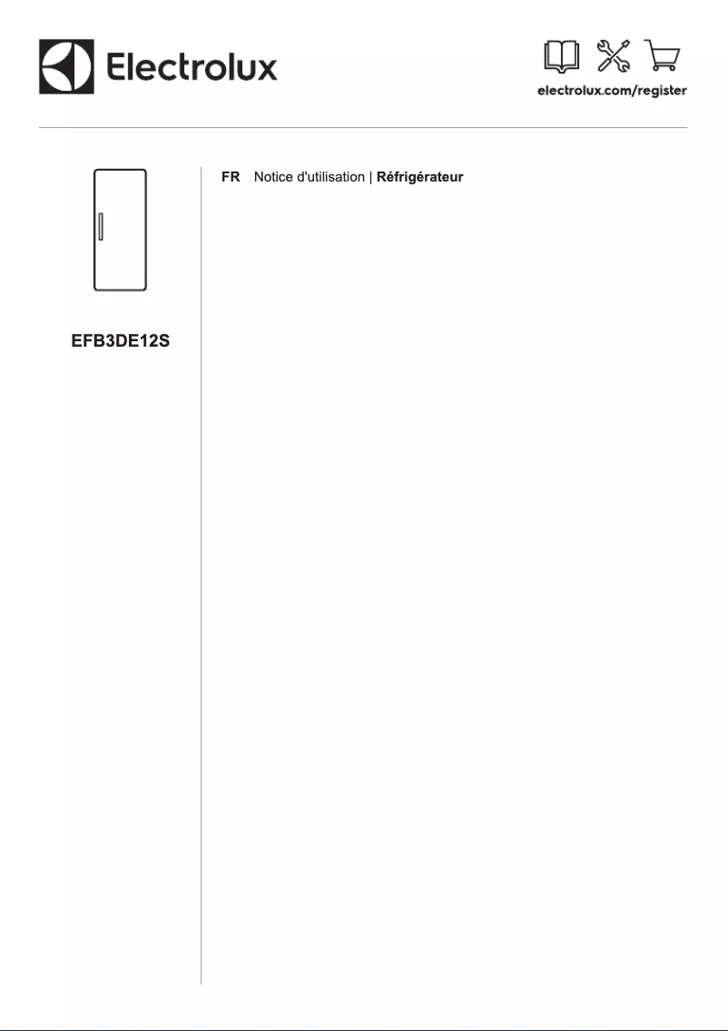 Image de la première page du manuel de l'appareil EFB3DE12S