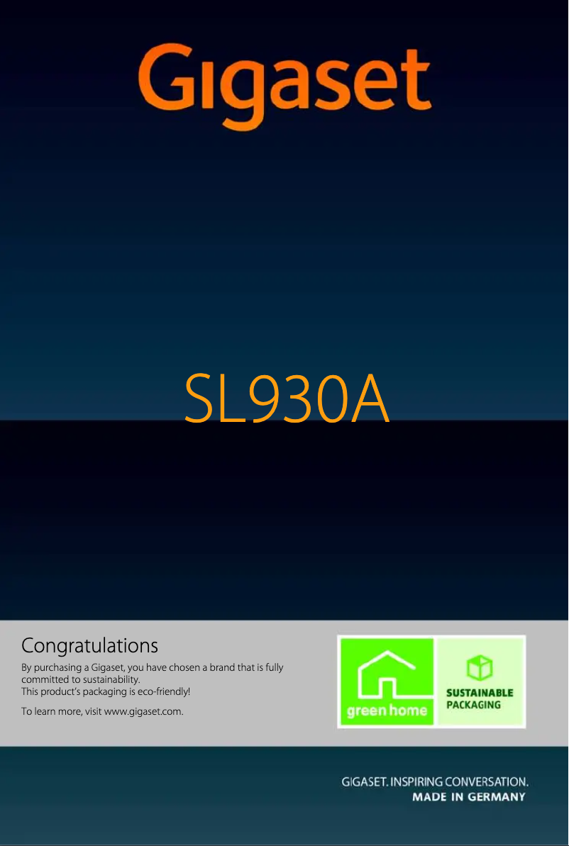 Página 1 del manual Manual de usuario Siemens Gigaset SL930A