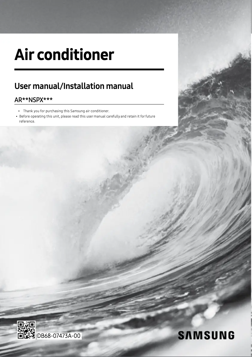 Image de la première page du manuel de l'appareil AR18NSPXDWK