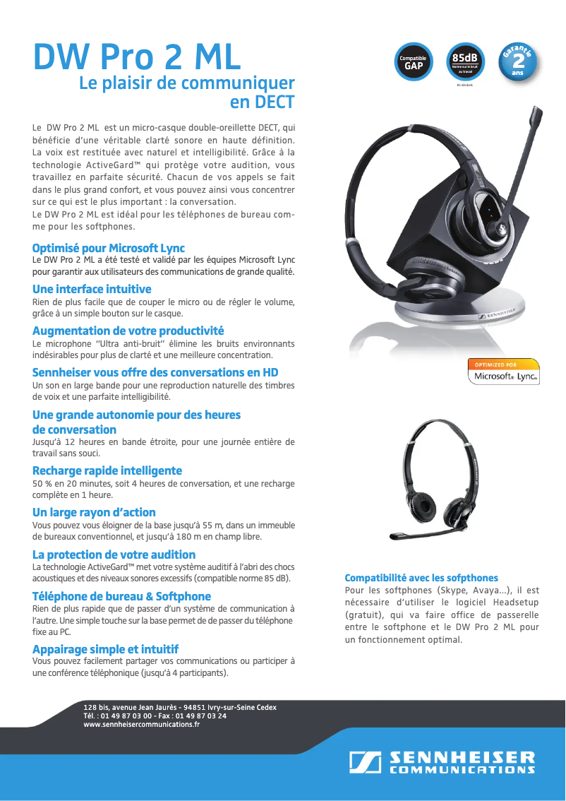 Image de la première page du manuel de l'appareil DW Pro 2 ML