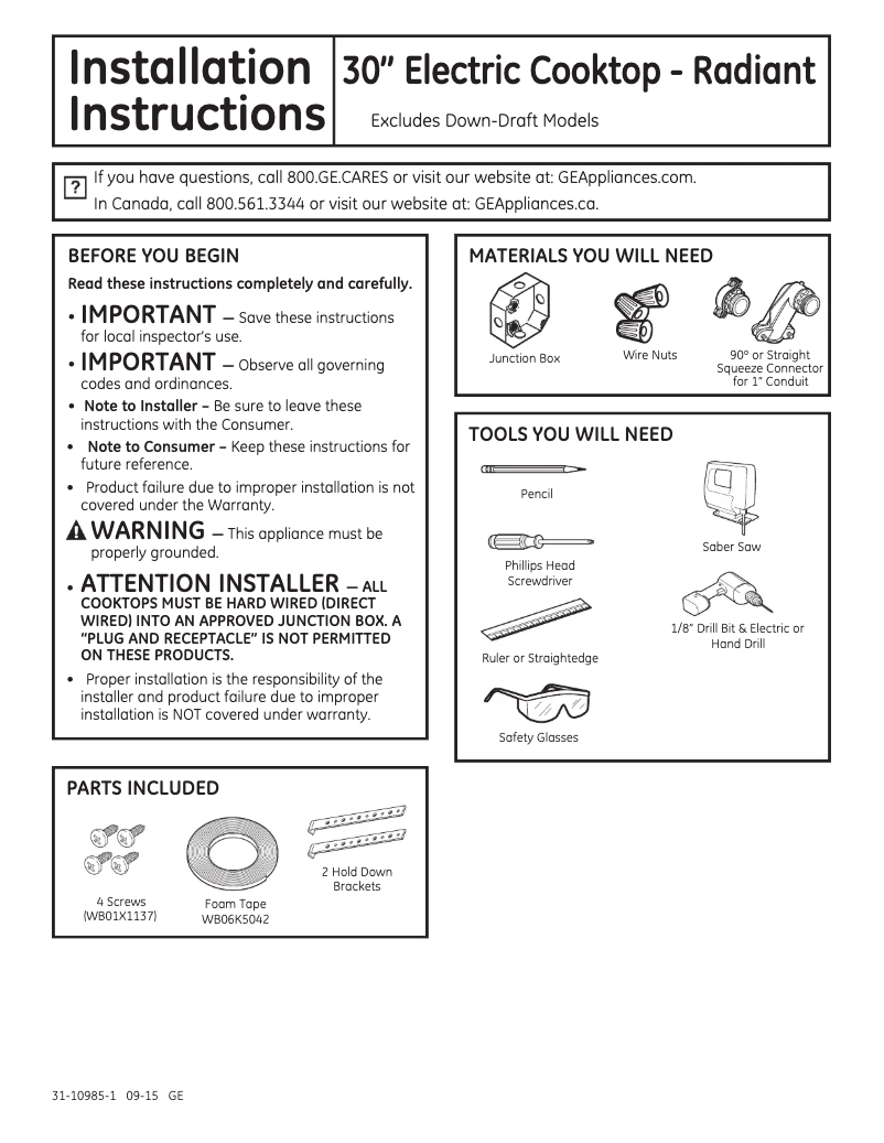 Image de la première page du manuel de l'appareil Profile PP7030SJSS