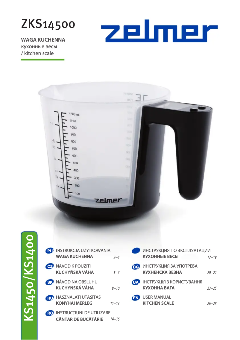 Image de la première page du manuel de l'appareil KS1400