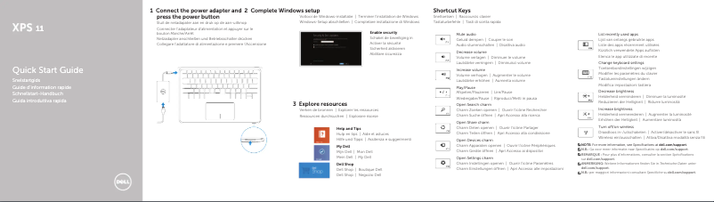 Page 1 de la notice Manuel utilisateur Dell XPS 11