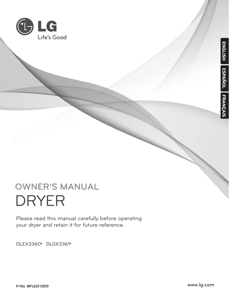 Page n°1 - Manuel utilisateur LG DLGX3361R