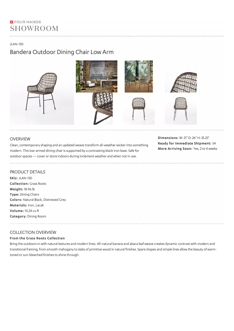 Page 1 de la notice Manuel utilisateur Four Hands JLAN-130