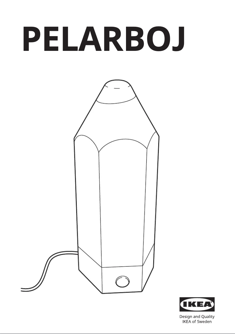Page 1 de la notice Manuel utilisateur Ikea PELARBOJ 105.442.80