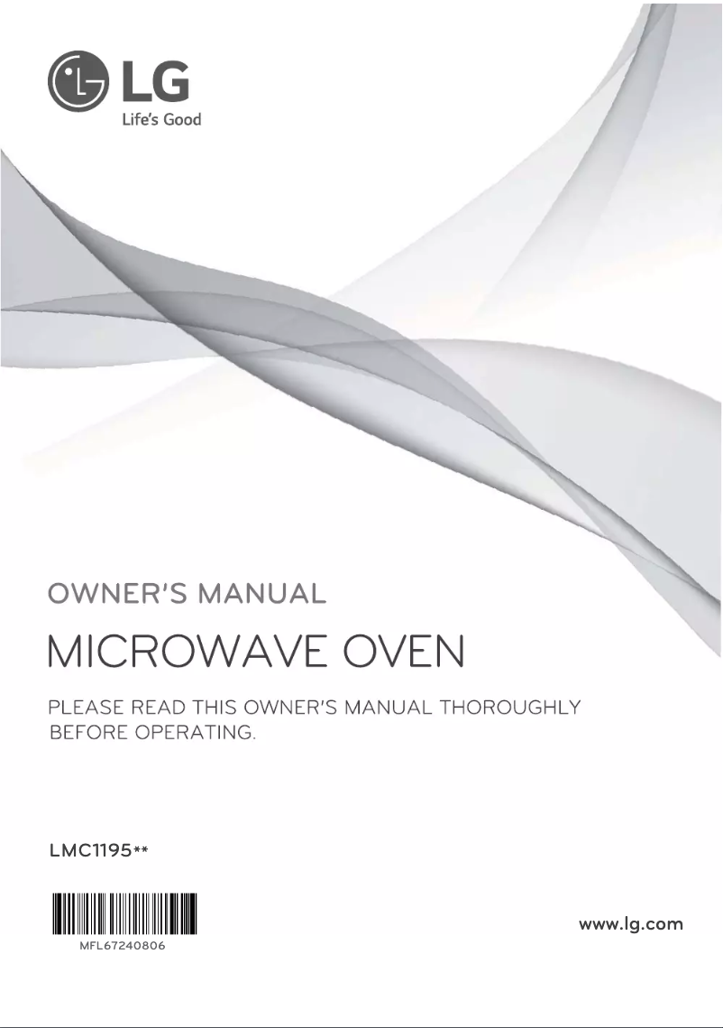 Page 1 de la notice Manuel utilisateur LG LMC1195ST