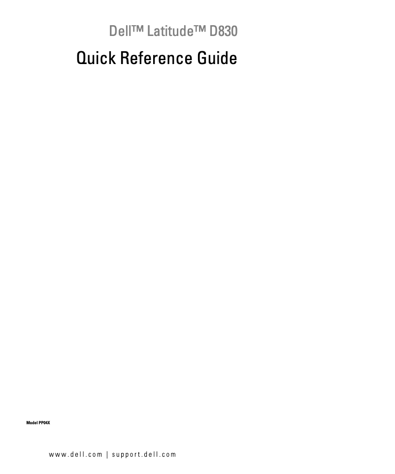 Page 1 de la notice Mode d'emploi Dell Latitude D830