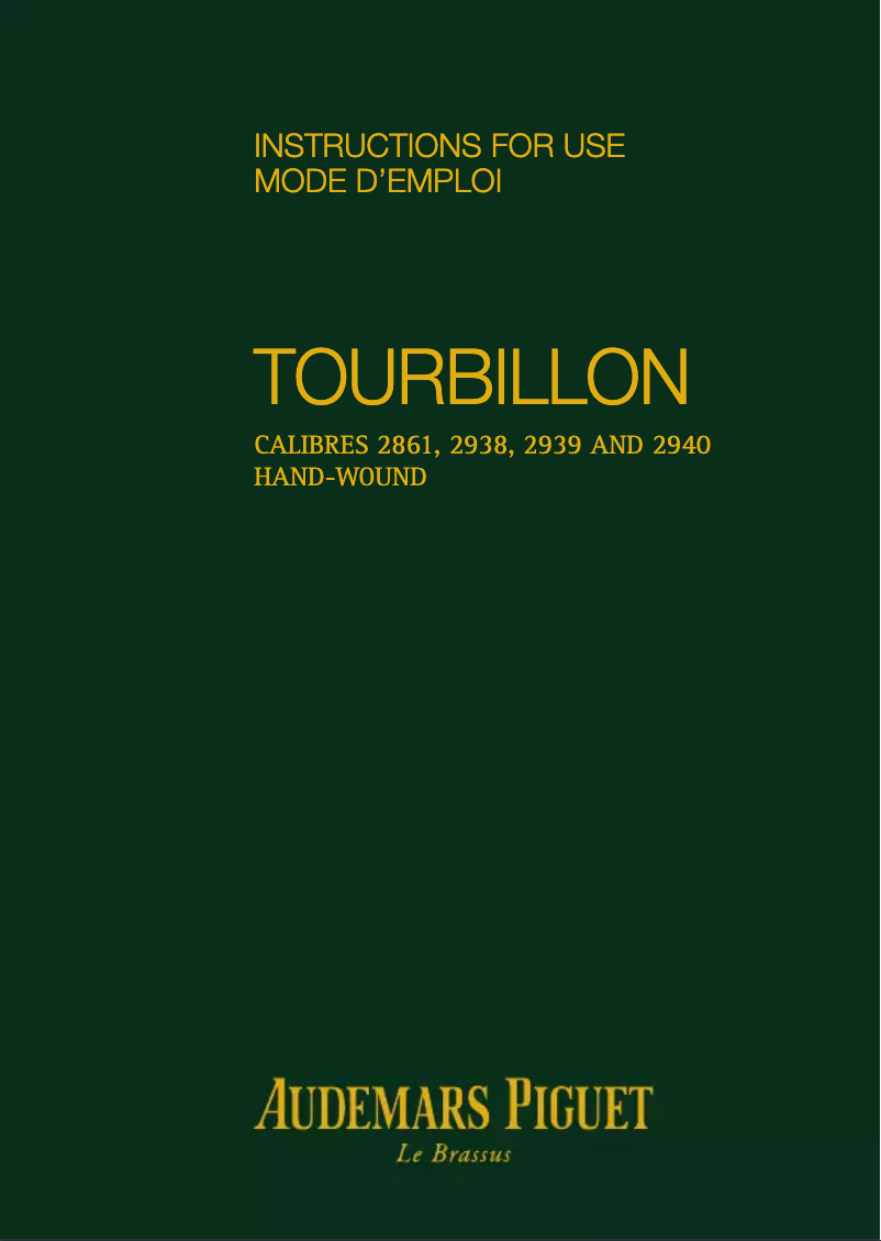 Image de la première page du manuel de l'appareil Millenary 26354OR.ZZ.D812CR.01