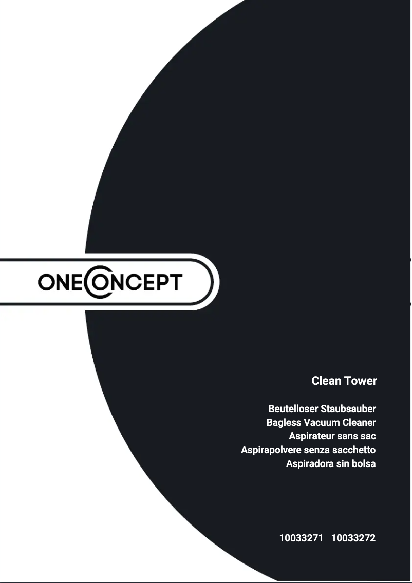 Page n°1 - Manuel utilisateur OneConcept Clean Tower