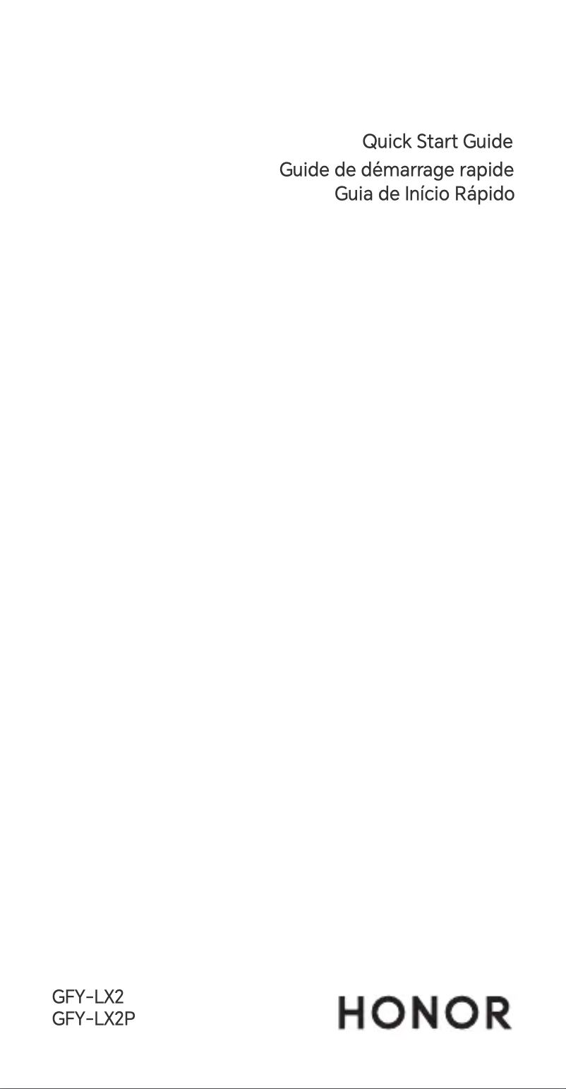 Page 1 de la notice Guide de démarrage rapide Honor X5b Plus