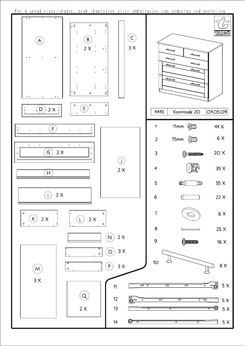 Page 1 de la notice Manuel utilisateur Talgø Choice