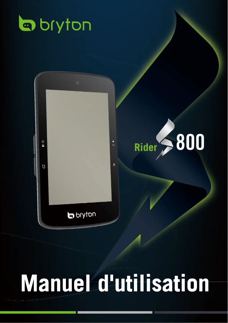 Image de la première page du manuel de l'appareil Rider S800