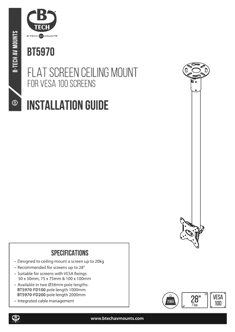 Page 1 de la notice Manuel utilisateur B-Tech BT5970