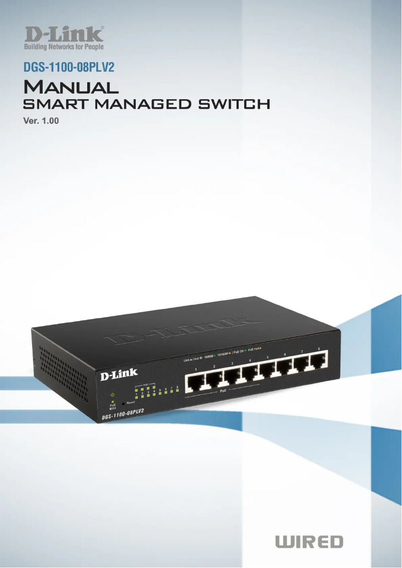 Page 1 de la notice Manuel utilisateur D-Link DGS-1100-08PLV2