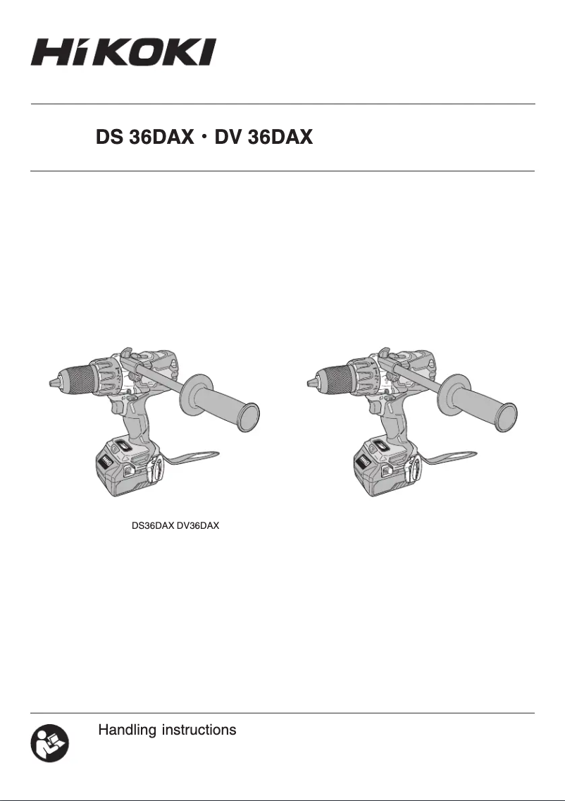 Page n°1 - Manuel utilisateur HiKOKI DS36DAX