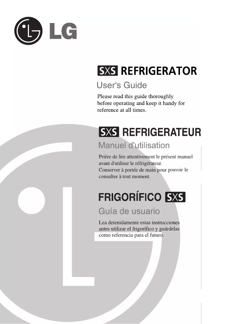 Image de la première page du manuel de l'appareil GRG2263STBA