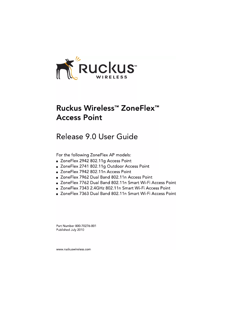 Page 1 de la notice Manuel utilisateur Ruckus Wireless ZoneFlex 7363
