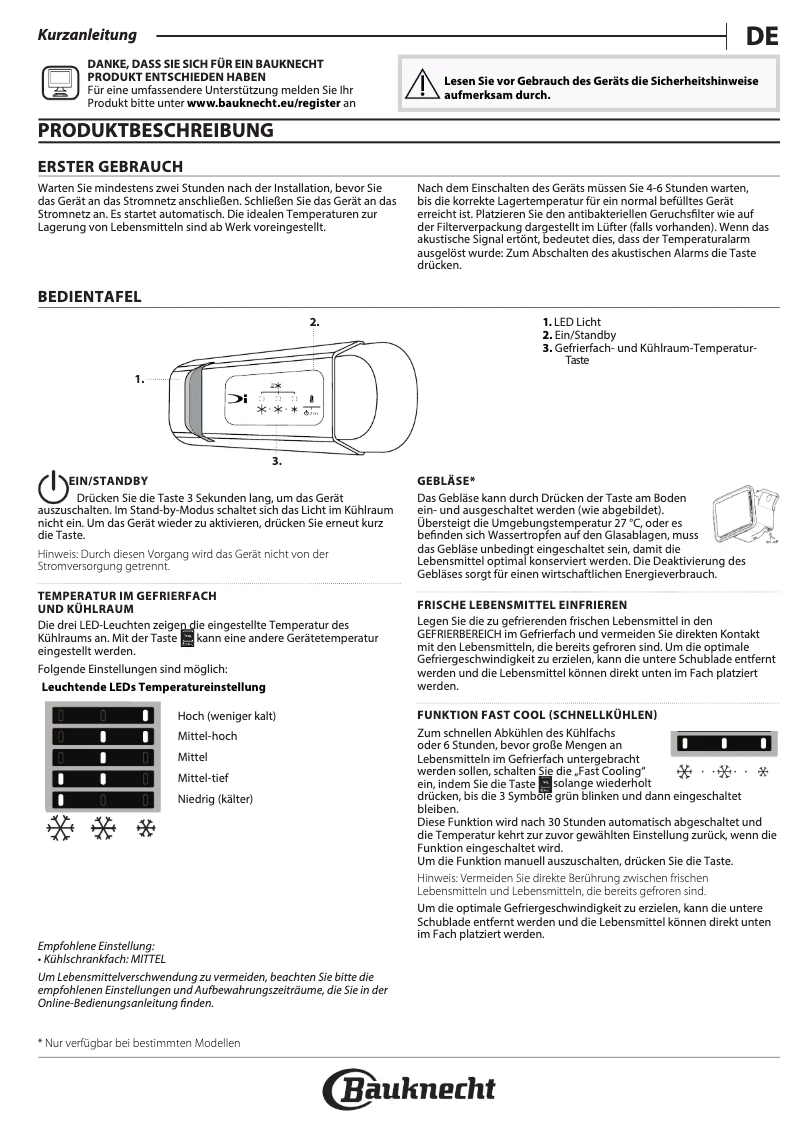 Image de la première page du manuel de l'appareil BKGIL 18S12