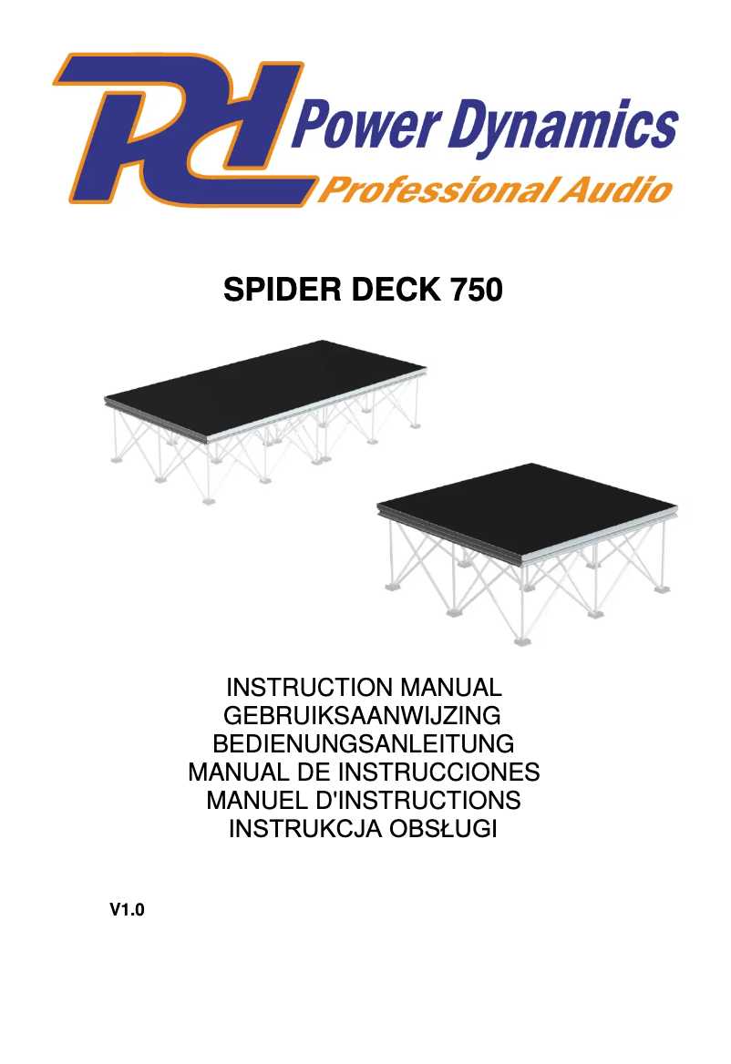 Page n°1 - Manuel utilisateur Power Dynamics Spider Deck750