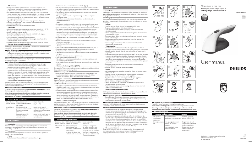 Page n°1 - Manuel utilisateur Philips GC028