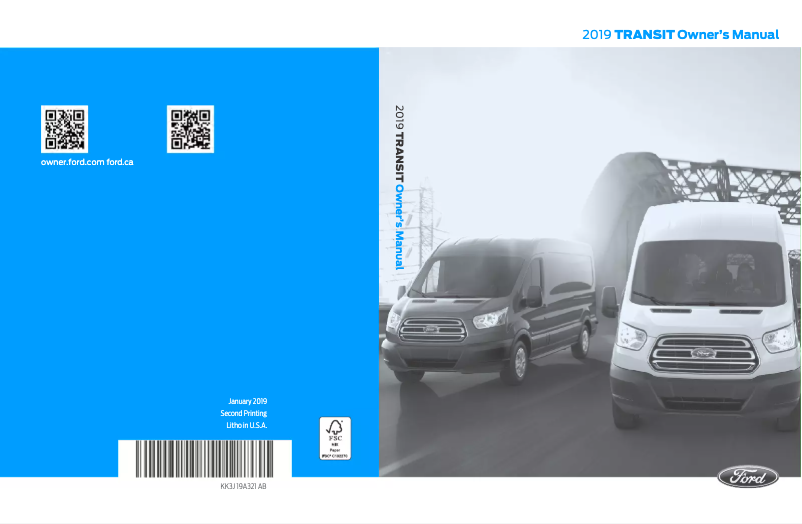 Page n°1 - Manuel utilisateur Ford Transit (2019)