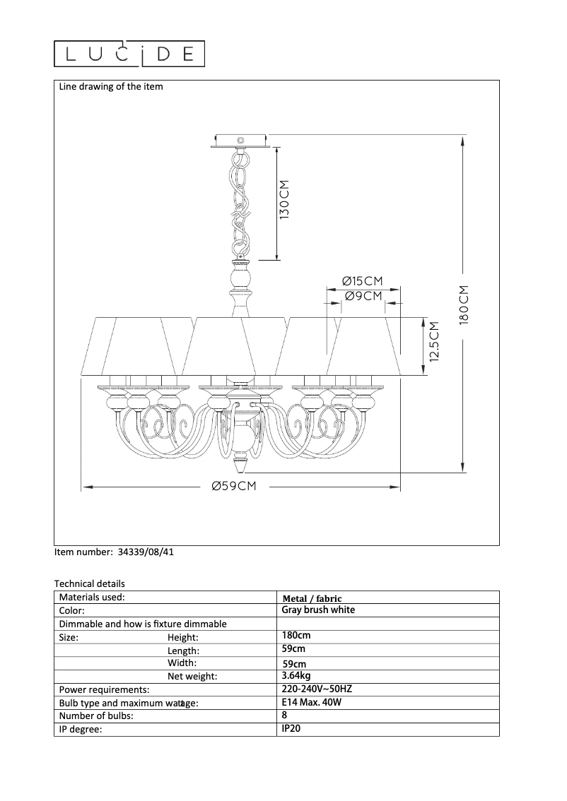 First page image of the manual for Robin 34339/08/41