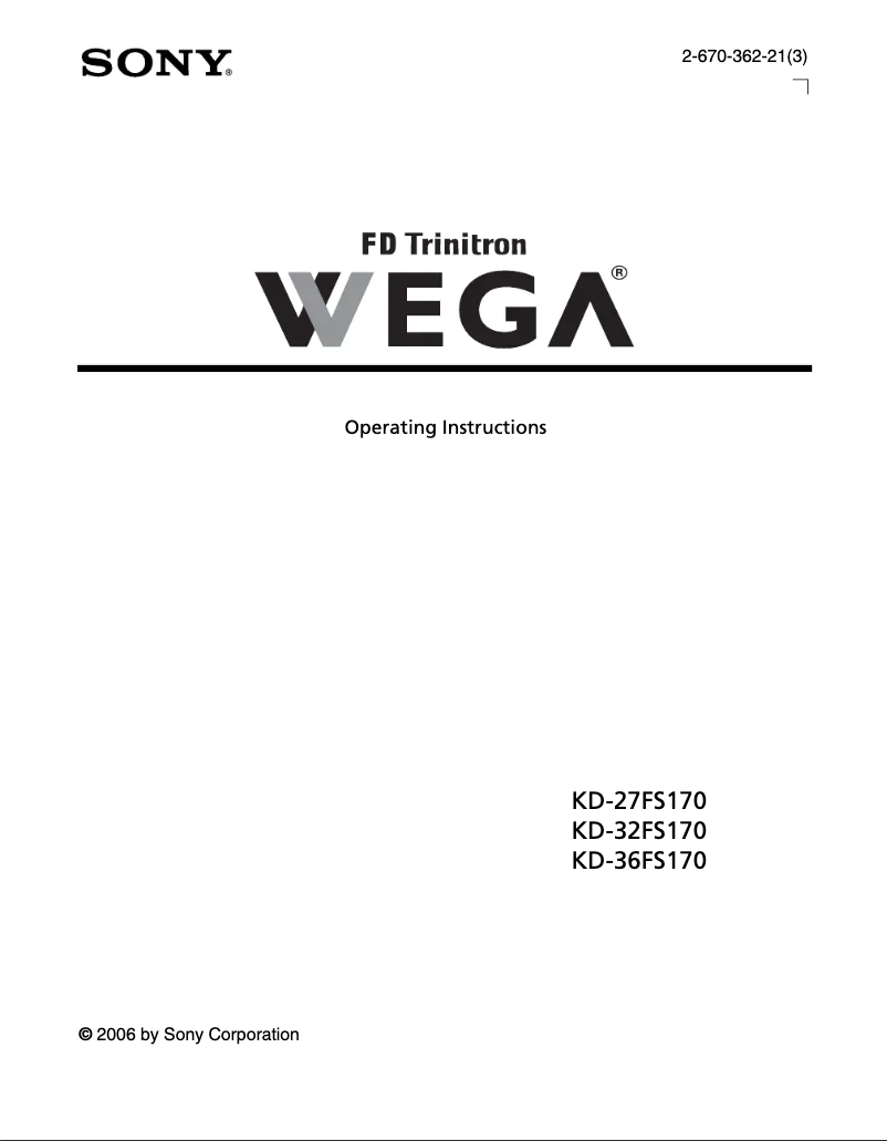 Image de la première page du manuel de l'appareil KD-27FS170