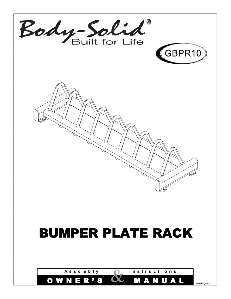 Page 1 de la notice Instructions / montage Body-Solid GBPR10