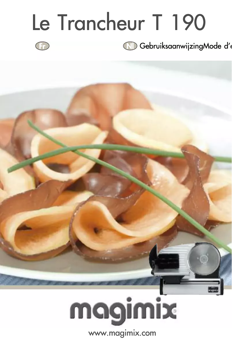 Image de la première page du manuel de l'appareil Le Trancheur T 190