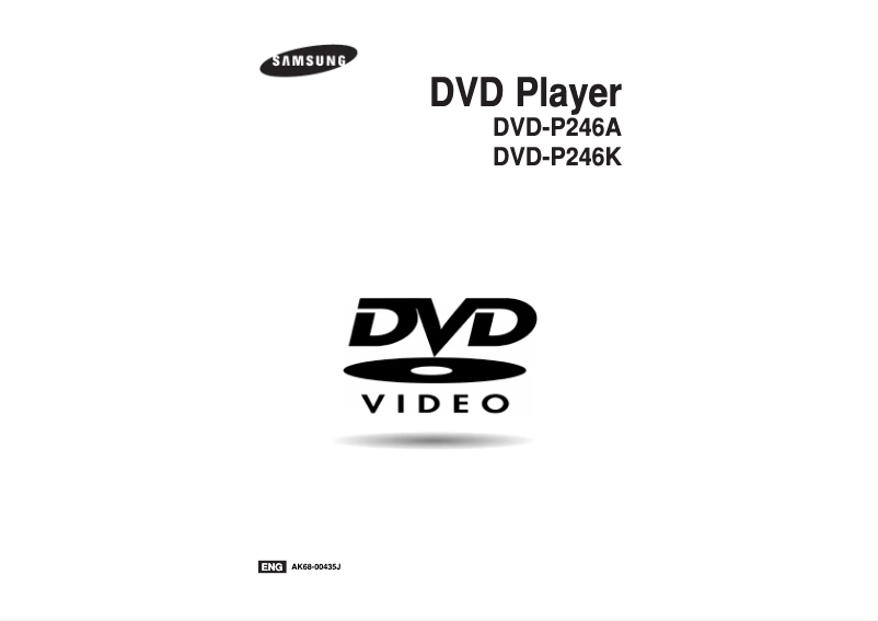 Page 1 de la notice Manuel utilisateur Samsung DVD-P246A